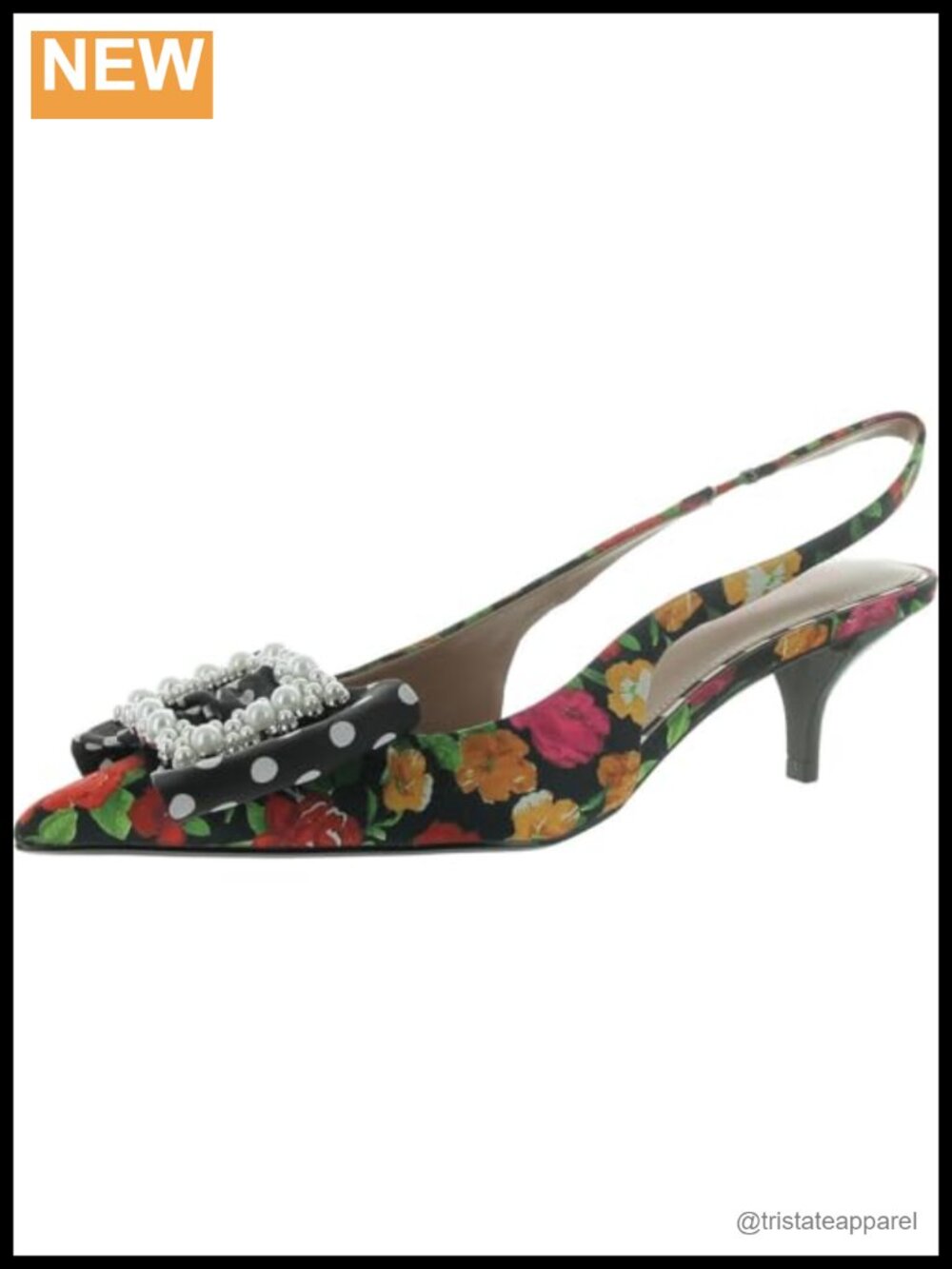 Betsey Johnson Kitten Heel Pointed Toe Floral Pump Party Shoes